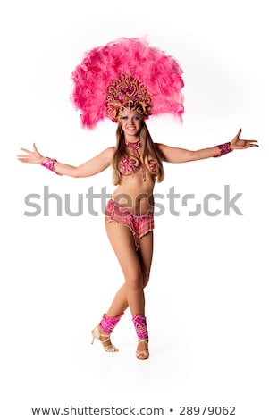 Stockfoto: Beautiful Carnival Dancer Woman Posing