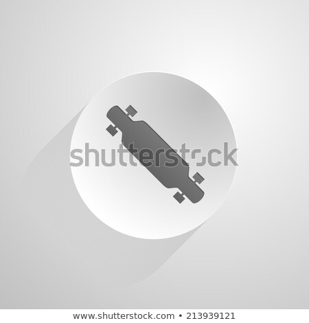 Stock photo: Flat Circle Icon For Longboard