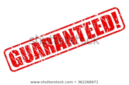 Stockfoto: Guaranteed Word Red Ink Stamp Promise Certainty