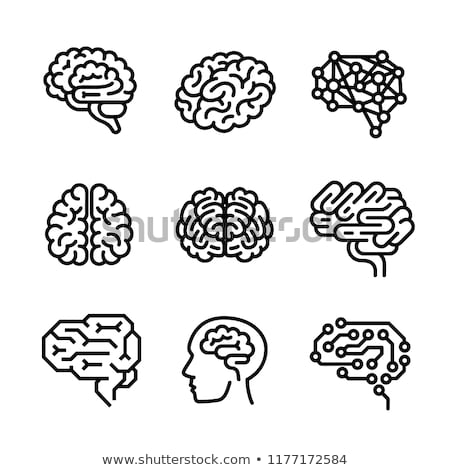 Zdjęcia stock: Black Vector Icons For Neurology