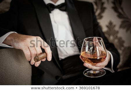 Stockfoto: Confident Fashionable Man With Cigar