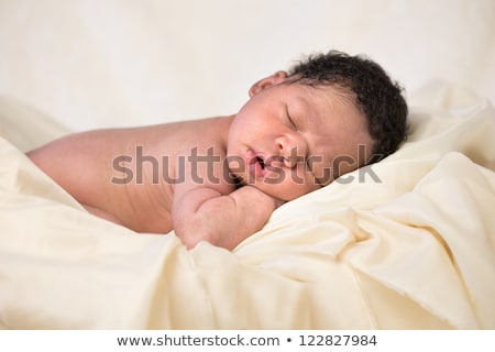 Stok fotoğraf: Babies On Blanket In Field