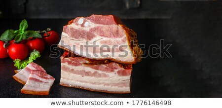 Stock fotó: Piece Of Smoked Bacon