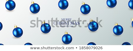 Foto d'archivio: Vector Merry Christmas Holiday Illustration With Abstract Glass Ball And Typography Design On Shiny