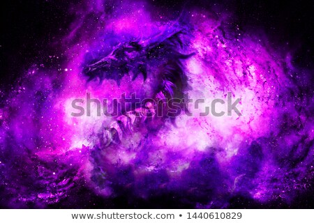 Foto stock: Illustration Of Purple Dragon