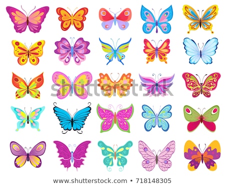 A Set Of Colourful Butterfly Zdjęcia stock © ghenadie