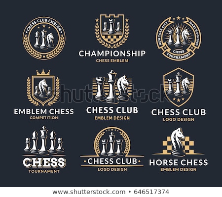 Foto d'archivio: Vector Chess Piece Set Icons For Logo Design