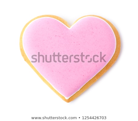 ストックフォト: Heart Shape Cookies On White Background