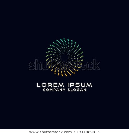 Foto stock: Circle Abstract Elements Logo Network Connection Media Technology Modern Business Symbol Icon Vecto