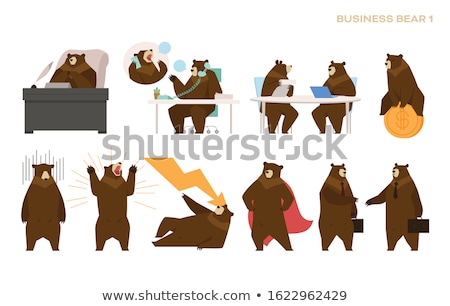 ストックフォト: Vector Set Of Bear Talking