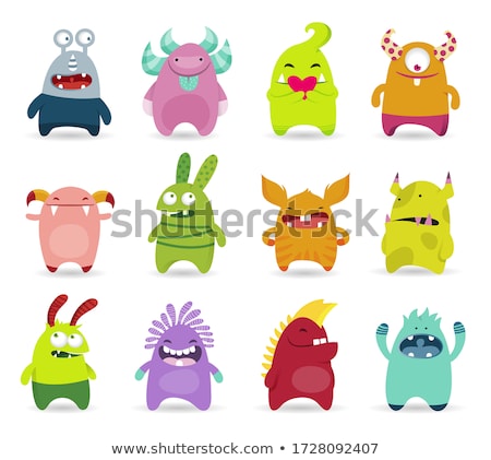 Foto stock: Comic Cute Monster Vector