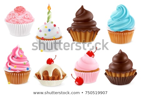 Foto stock: Set Of Cakes With Berries