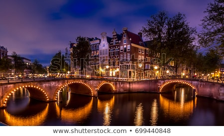 Stockfoto: Canals Of Amsterdam At Night Amsterdam Is The Capital Of The Netherlands