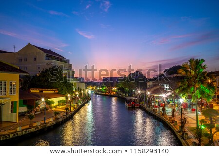 Сток-фото: Malacca Cityscape With Melaka River