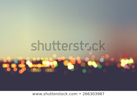 Stockfoto: Blurred City At Night Vector Background