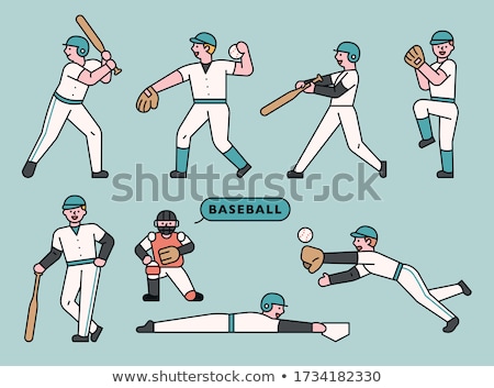 Stock photo: Boy In Catcher Position Baseball