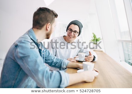 Stock photo: Blue People Talking