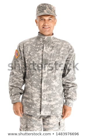 Foto stock: Soldier Isolated On The White Background