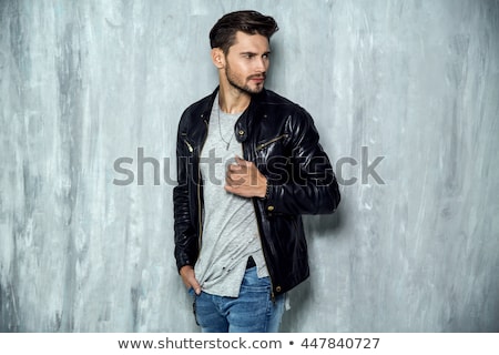 Stockfoto: Young Fashion Man Resting And Smiling
