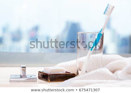 Zdjęcia stock: Toothbrush Closeup With Water