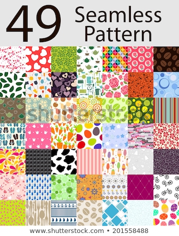 Stok fotoğraf: Seamless Pattern Of Set Apples