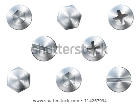 Foto stock: Hex Head Metal Screws