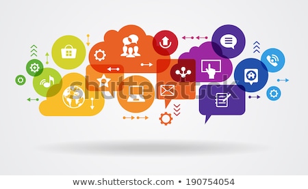 Stok fotoğraf: Vector Abstract Communication Concept Illustration