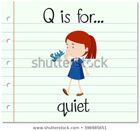 Stock foto: Flashcard Letter Q Is For Quiet