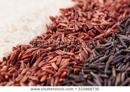 Stok fotoğraf: Red Rice Close Up Border On White Background