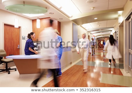 Stock photo: Nurse Hospital Corridor Hurry