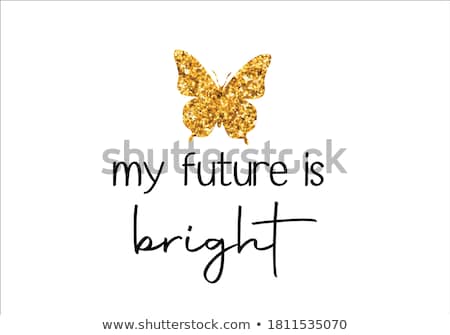 Stock fotó: Golden Awesome Quote Print In Vector Golden Glitter Letters An