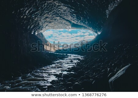 Zdjęcia stock: View From A Dark Sea Cave