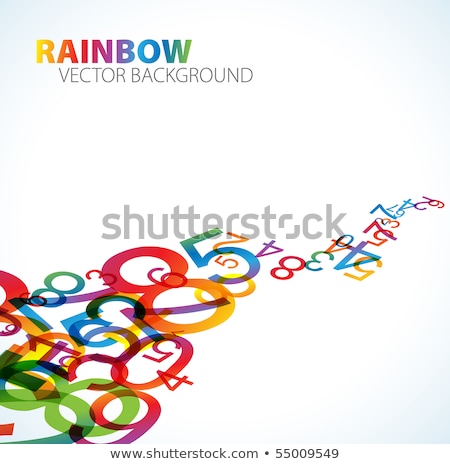 [[stock_photo]]: Bstrait · avec · des · nombres · arc-en-ciel · colorés