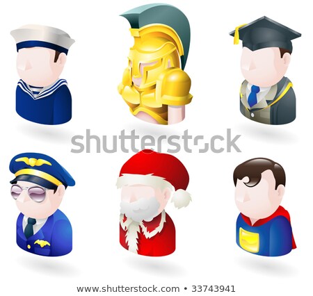 Foto stock: Spartan Man Avatar People Icon