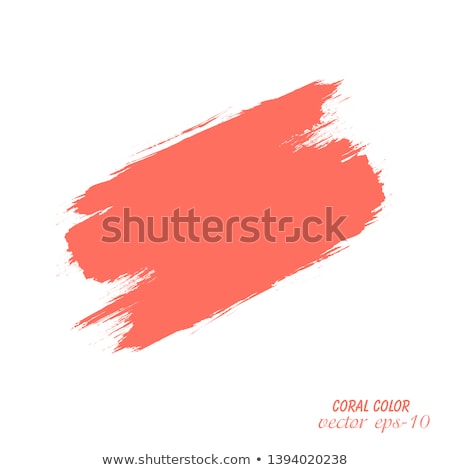 Zdjęcia stock: Coral Color Grunge Brush With Paint