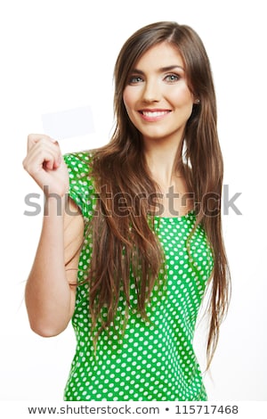 Stock photo: Teenage Girl With Business Card