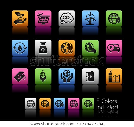 Ecology And Renewable Energy Icons Colorbox Series Foto stock © Palsur