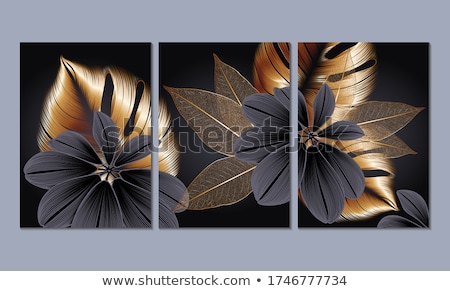 Stock photo: Canvas And Golden Frame