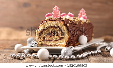 Stock photo: Chocolate Swiss Roll