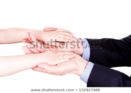 Child Holding Fathers Hand Trust Togethterness And Support Concept Stock photo © Len44ik