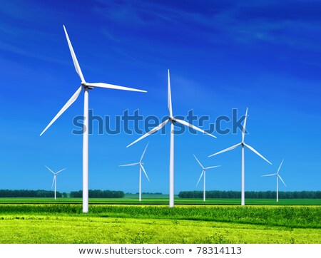 ストックフォト: Wind Turbines On A Meadow