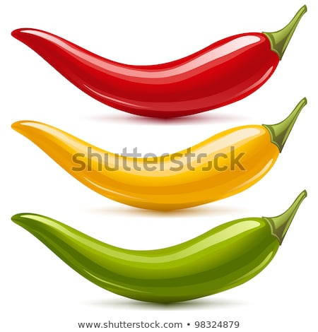 Chili Pepper Vector - Red Green Yellow Foto d'archivio © d-e-n-i-s