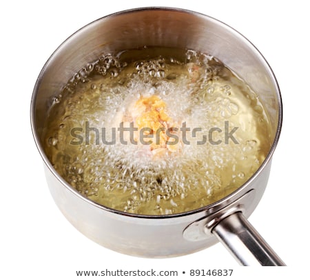 Foto stock: Corn Flake Chicken Drumstick Being Deep Fried