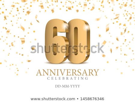 Stok fotoğraf: Anniversary Celebration Festive Decoration Vector