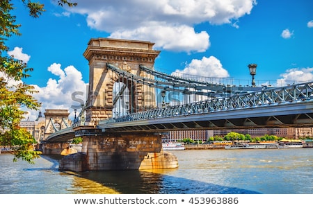 Stok fotoğraf: Chain Bridge In Budapest Hungary