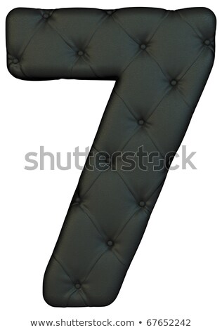 Luxury Black Leather Font 7 Figure Stock foto © Arsgera