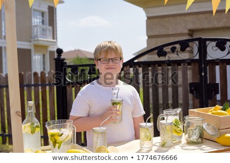 Senior On Vacation Drinking Fresh Wine In A Restaurant Stock photo © Pressmaster