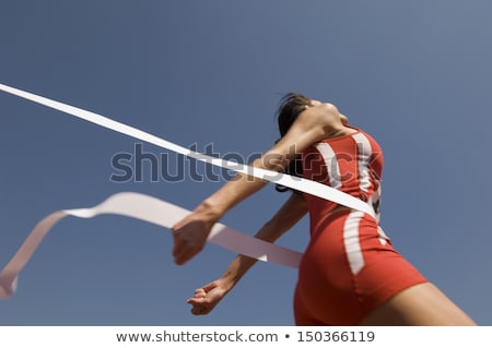 Stock foto: Crossing Finish Line