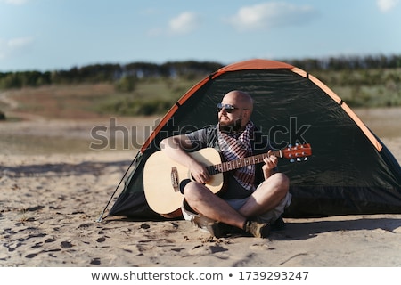 Foto stock: Aminhada · no · deserto