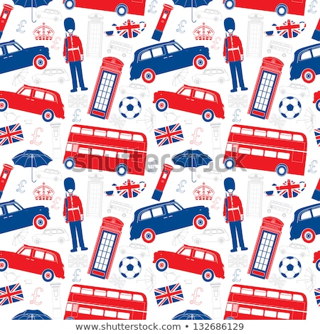 ストックフォト: London Symbols - Icons - Seamless Vector Patten - Silhouette